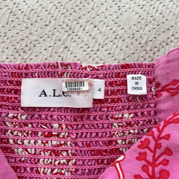 A.L.C. Calley Off Shoulder Dress Pink - Picture 3 of 10